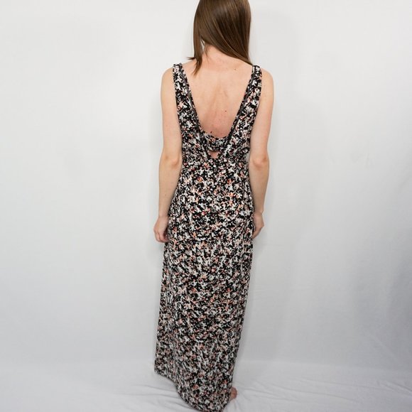 WHITE HOUSE BLACK MARKET Floral V-neck Maxi Dress - Picture 4 of 6